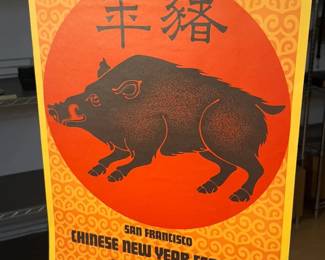 1983 San Francisco Chinese New Years Festival Poster Year Of The Boar