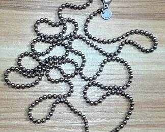 Tiffany Co Stamped Sterling Ball Chain