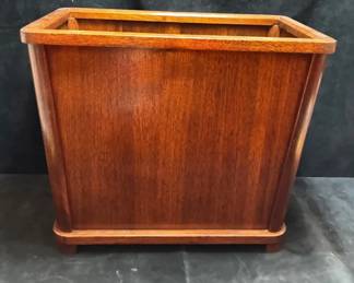 Vintage MCM Nucraft Walnut Wastebasket