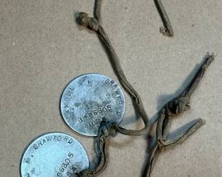 WW1 Dog Tags For Samuel M Crawford