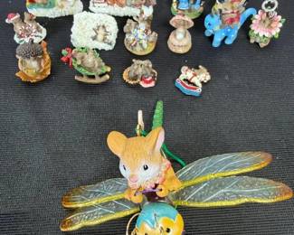 Charming Tails Mini Figurines and Ornament Lot