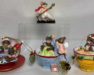 Charming Tails Ornaments Set of 3  Aloha Squashville Limited Edition Figurine w COAs