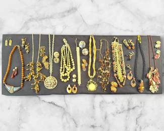 Vintage Brown and GoldTone Jewelry Collection