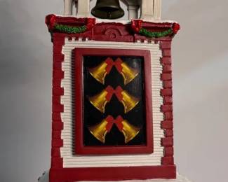 Thomas Kinkade Bell Tower  Hawthorne Village w COA  3 Accessory Trees