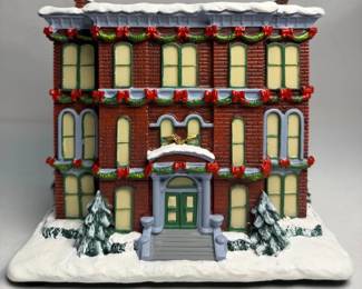 Hawthorne Village Budweiser Old School House  Holiday Village Collection w COA  Original Styrof