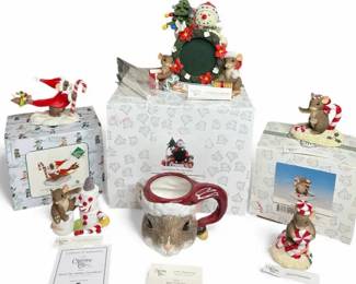 Charming Tails Countdown to Christmas Figurine Lot  6 Pieces with Original Boxes