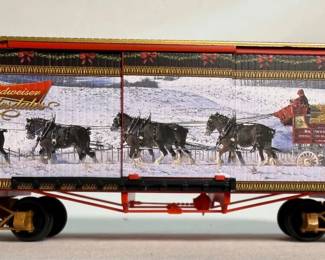 Hawthorne Village Budweiser Delivery Clydesdales Box Car with COA  Box