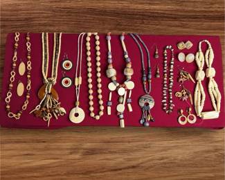 Natural Beads and Boho Style Jewelry Lot