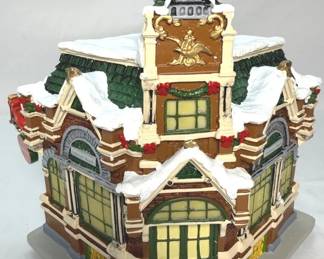 Budweiser Holiday Village Budweiser Pub by Hawthorne Village  with COA  Original Packaging