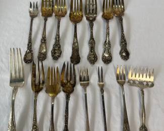 Assorted Sterling Silver Serving Forks Lot
