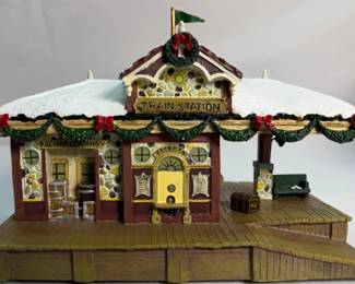 Hawthorne Village Train Station  Ridin the Rails Collection  With Original Styrofoam