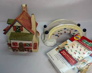 Holiday Village House, Stone Bridge  2 Lemax Mini Light Sets