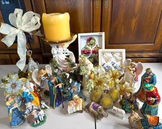 Hawthorne Village Jeweled Nativity  Holiday Decor Collection