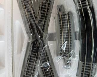 Large Model Train Track Lot  30 Curved  12 Straight Pieces, Switches, Crossings  More