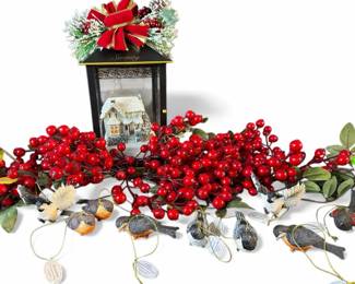 Hawthorne Village Bird Ornaments  Thomas Kinkade Lantern