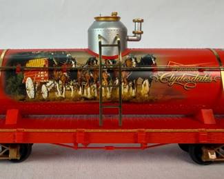 Vintage Budweiser Clydesdale Tanker Train Car with Original Styrofoam Box  COA