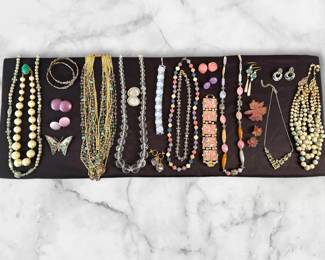 Vintage Pastel and Beaded Costume Jewelry Collection