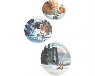 The Faces of Nature Collector Plate Set by Julie Kramer Cole