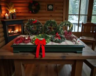 Christmas Wreath  Holiday Decor Lot