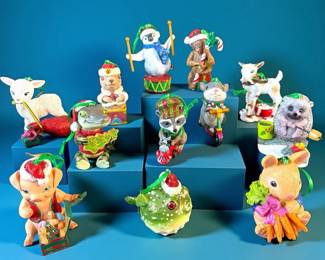 Danbury Mint Baby Animal Christmas Ornaments