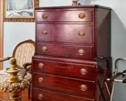 Beautiful highboy (6) drawer chest of drawers
