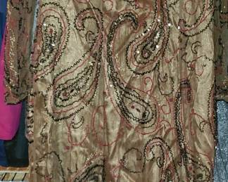 Shear overlay beaded dress...