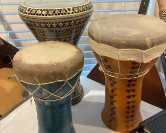 Djembes or darbukas