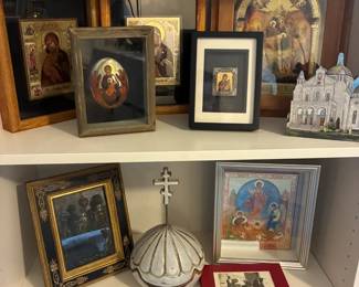 Large selection of beautiful framed Orthodox icons 