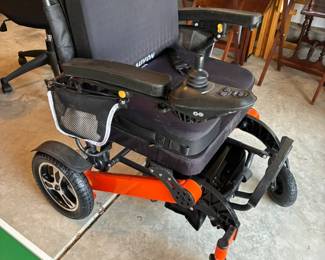 Motorized wheelchair with batteries