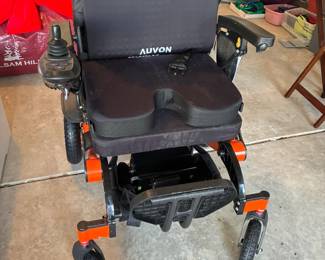 Motorized wheelchair with batteries