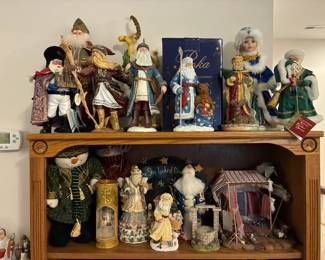 Festive assortment of Christmas décor with a strong Russian and Eastern European influence — richly colored, detailed, and perfect for display.