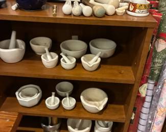 Selection of mortars and pestles