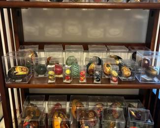 Variety of decorative eggs