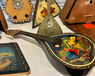 Hand painted bowl backed mandolin