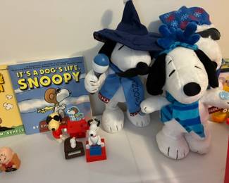 Snoopy toys and books