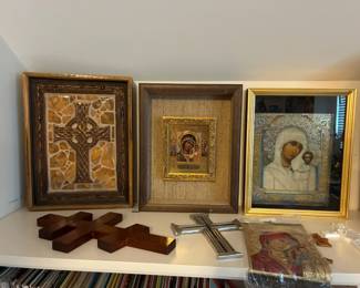 Large selection of beautiful framed Orthodox icons 