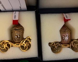 Kingspoint Faberge Style Eggs- pigeon egg carriages