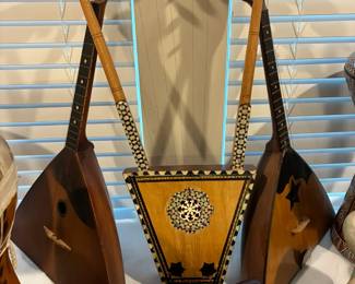 Middle Eastern stringed instrument, rebab or lyre
