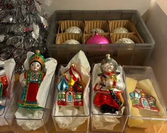 Kurt Adler Polonaise Collection Russian hand-blown glass Christmas ornaments