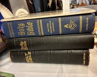 Masonic Bibles-- ***The bottom two have been sold***