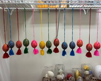 Variety of decorative eggs