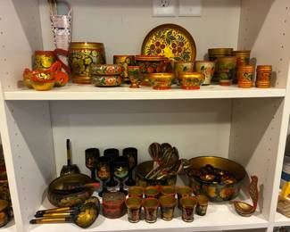 Khokhloma folk art decor