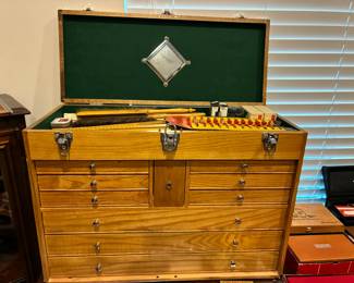 Wooden tool chest