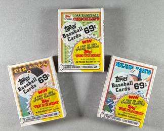1988 Topps MLB Cello Packs 3. 28 cards  1 stick of gum in each pack.