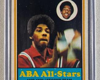Julius Erving 1973 Topps 240. Second year.
