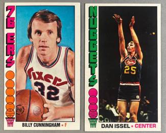 Billy Cunningham 93 and Dan Issel 94 Tall Boy  1976 Topps.