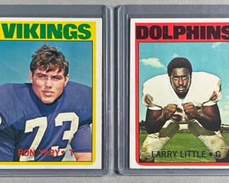 Ron Yary 104 Rookie Card and Larry Little 240 Rookie Card  1972 Topps. Both in the HOF.