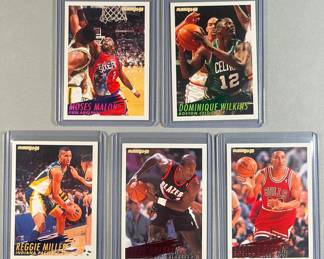 Malone 170, Wilkins 252, Miller 92, Drexler 183, Pippen 35  1994 Topps.