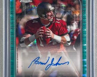 Brad Johnson 2024 Topps Chrome. SP Aqua Sonar Autograph Numbered 105 199.