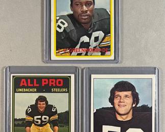 L.C. Greenwood 101  1972, Jack Ham 137  1974, Jack Ham 125  1975  Topps.